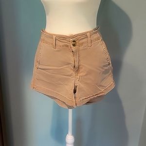 American Eagle Outfitters tan, stretch, cotton shorts from. Size 6.